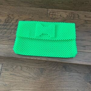 Beaded Custom made purse in green